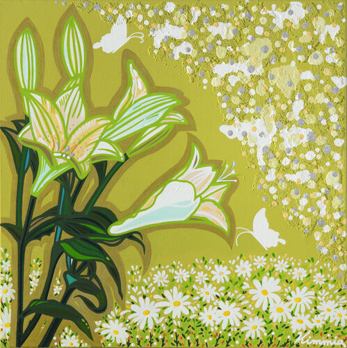 In the garden_Spring by Mia Kim, Painting for Sale on Select