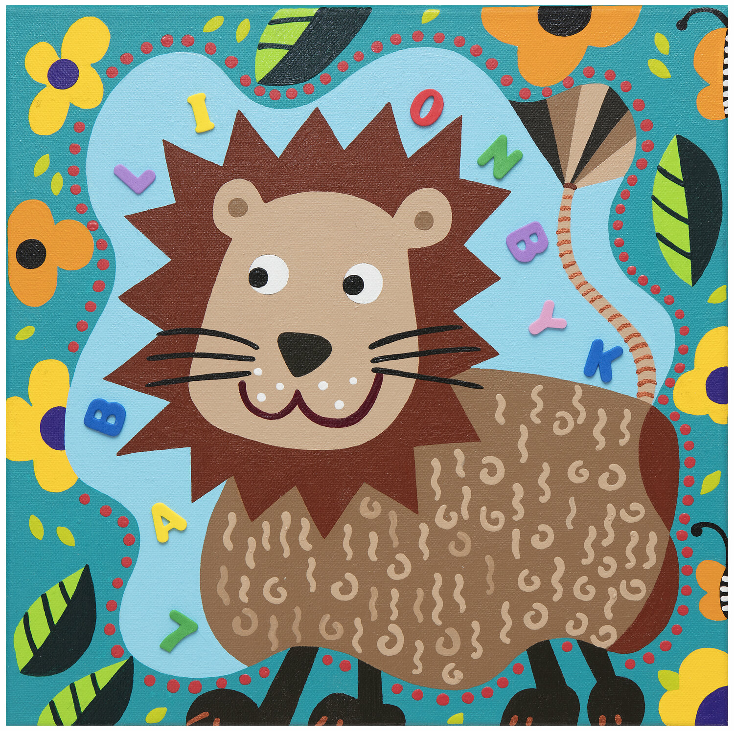 Baby Lion Mia Kim Original painting for sale