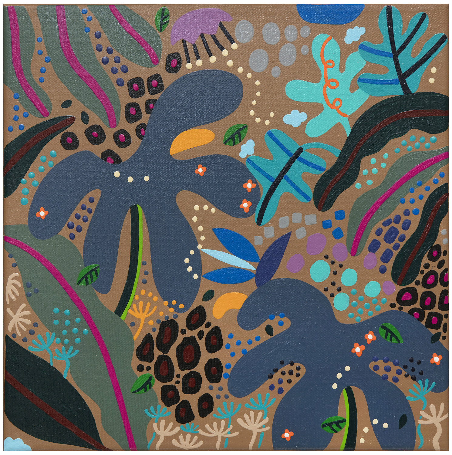 Secret Garden_Emotional Plant Mia Kim Original painting for sale