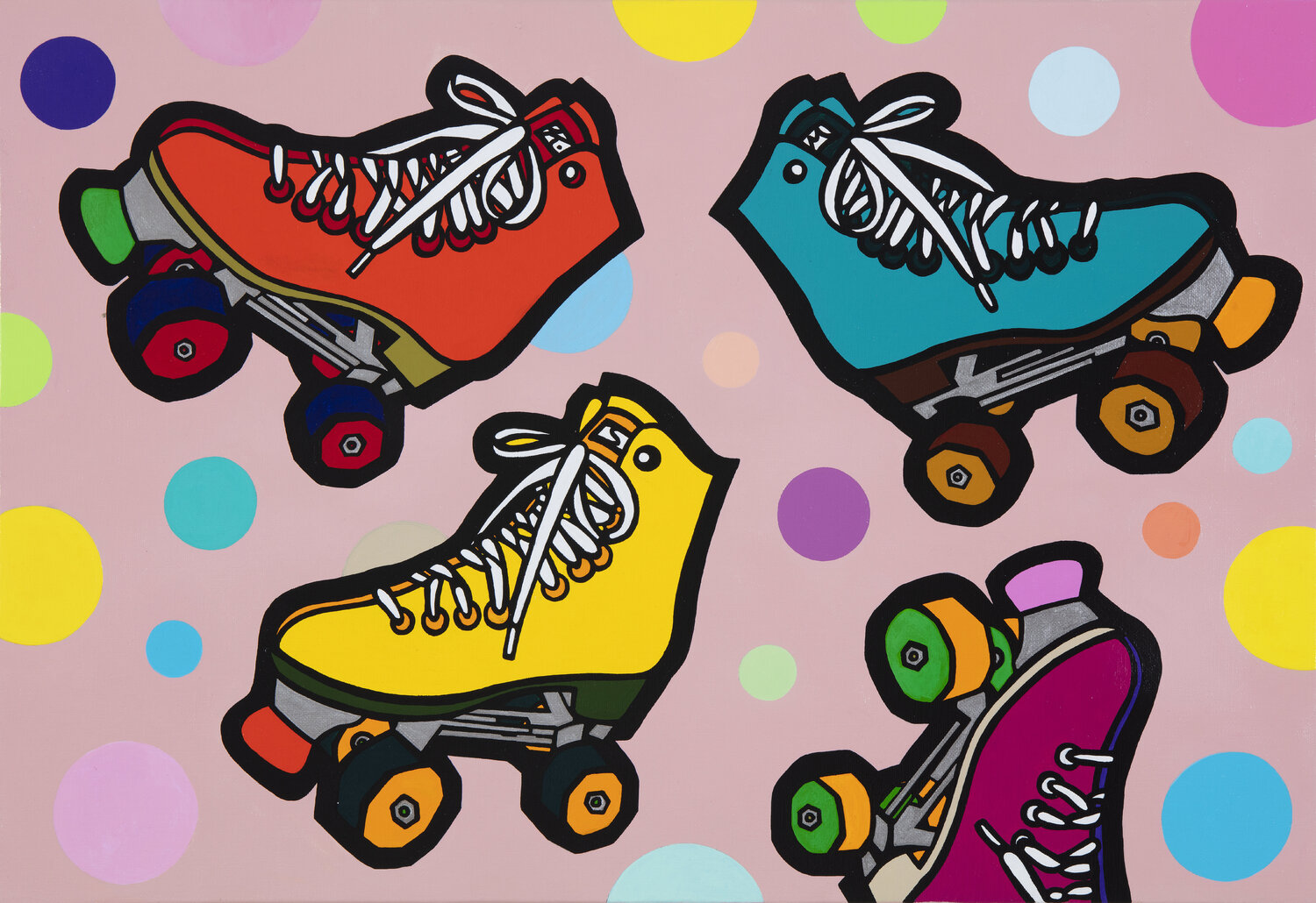 Memories of Roller Skates Mia Kim Original painting for sale
