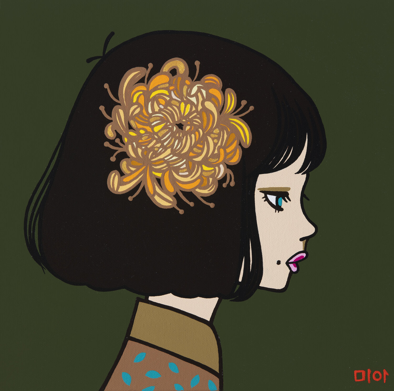 Autumn, A girl Mia Kim Original painting for sale