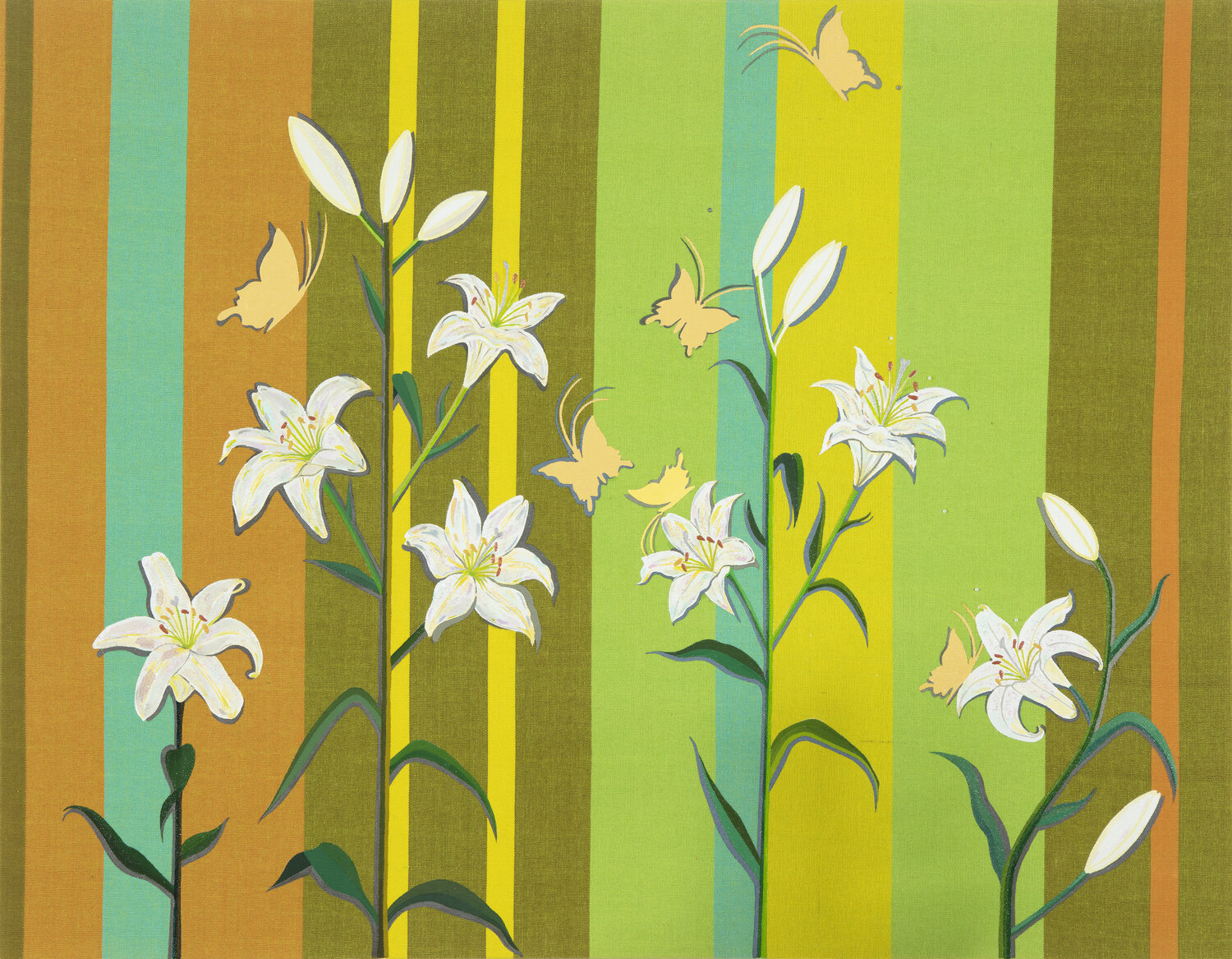 In the garden_Lilies (Spring) Mia Kim Original painting for sale