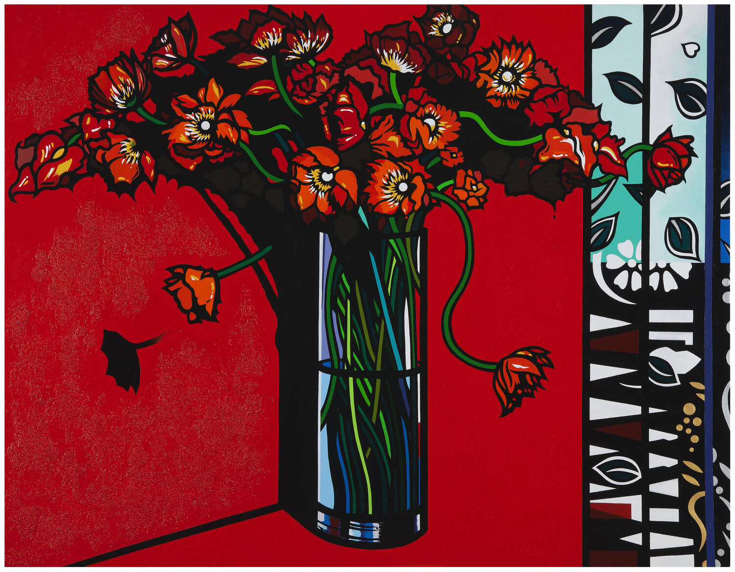 Flower No.2 (in Red room) Mia Kim Original painting for sale
