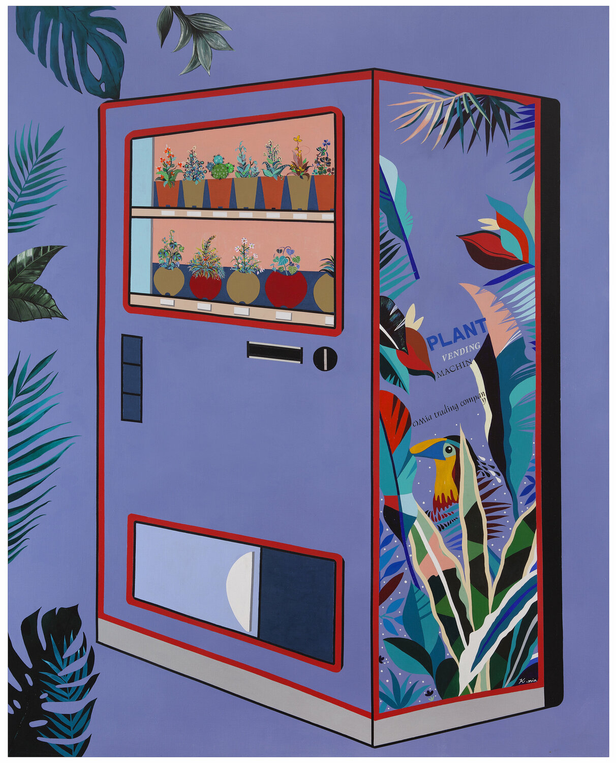 Plant vending machine Mia Kim Original painting for sale
