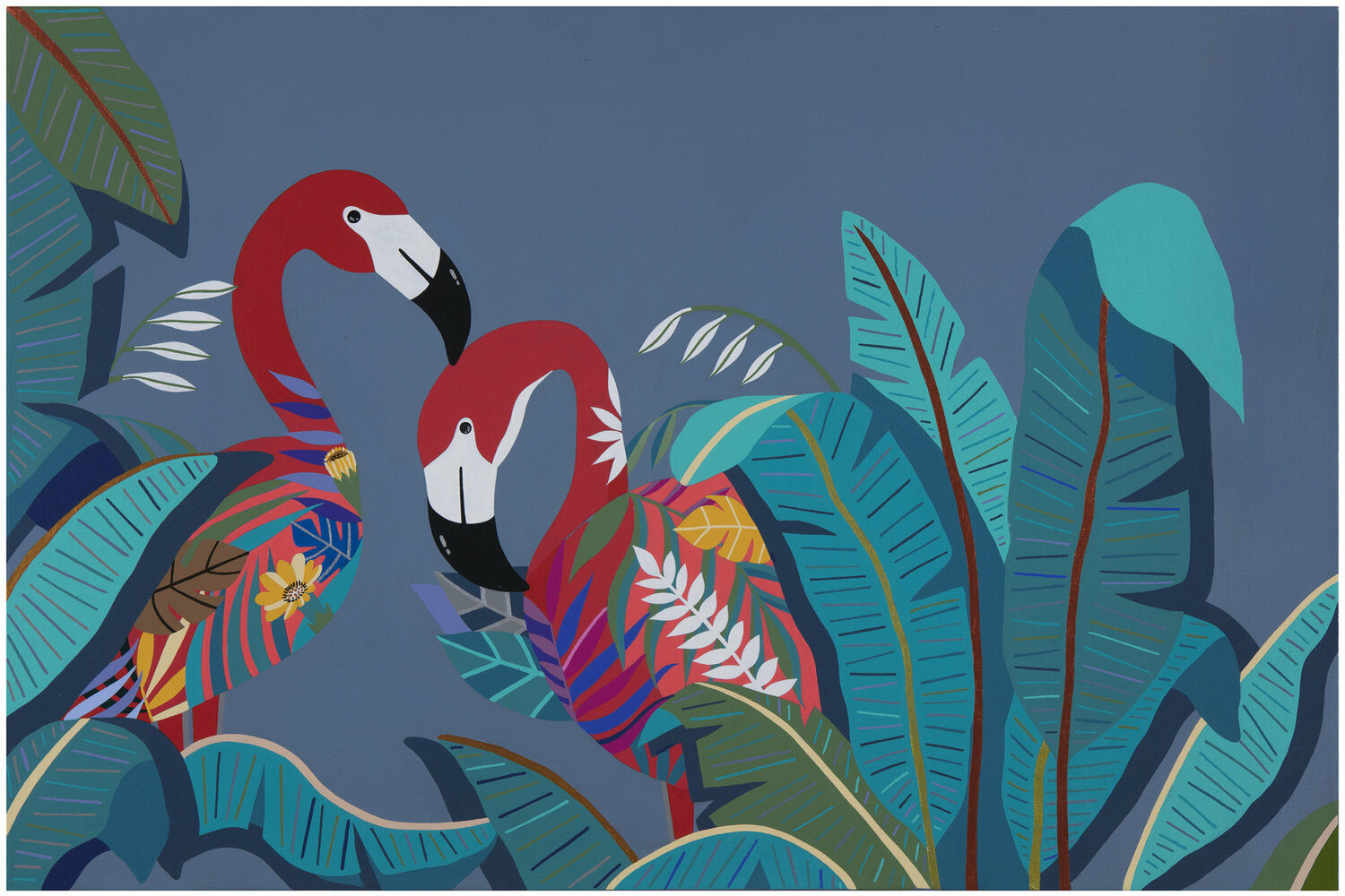 Tropical Garden 01 Mia Kim Original painting for sale