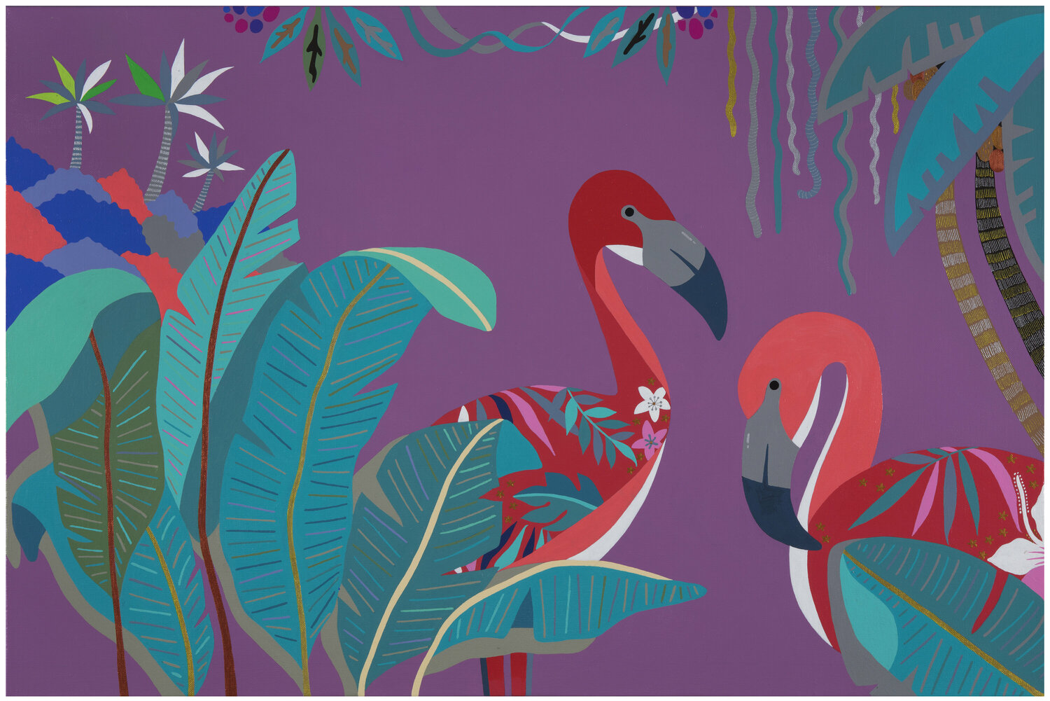 Tropical Garden 02 Mia Kim Original painting for sale