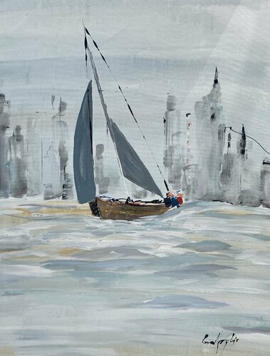 The beauty of grey by Gisela Gaffoglio, Painting for Sale on Select