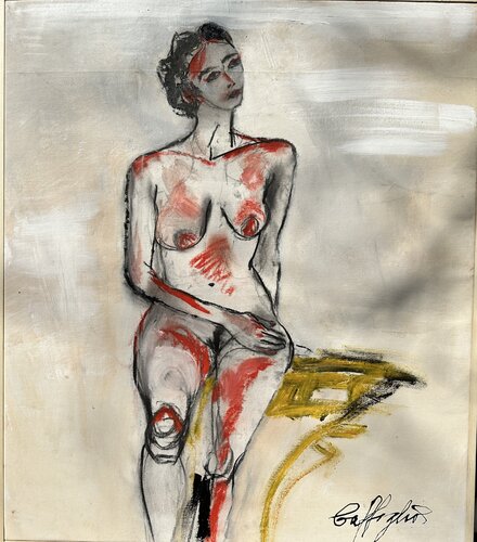 BOCETO EN ROJO by Gisela Gaffoglio, Painting for Sale on Select