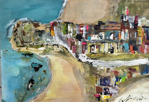 Pueblo Feliz by Gisela Gaffoglio, Painting for Sale on Select