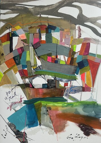 NAVEGAR ES ARTE by Gisela Gaffoglio, Painting for Sale on Select