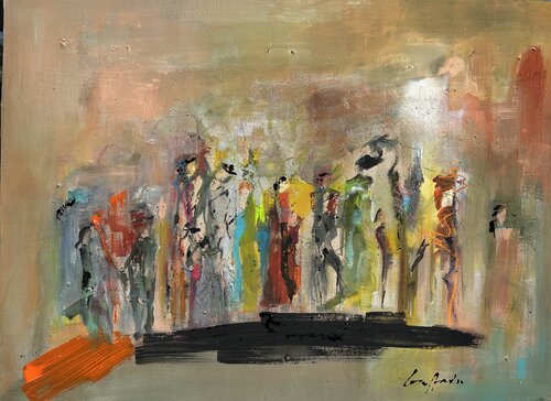 La vernissage by Gisela Gaffoglio, Painting for Sale on Select