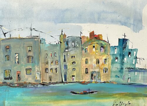 Sobborgo di Venezia by Gisela Gaffoglio, Painting for Sale on Select