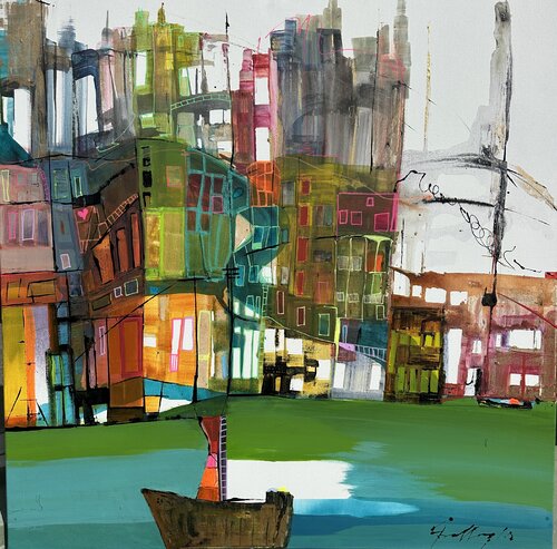 EVOCACION PORTEÑA by Gisela Gaffoglio, Painting for Sale on Select