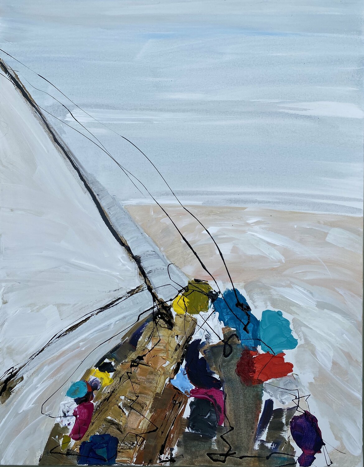 Six knots Gisela Gaffoglio Original painting for sale