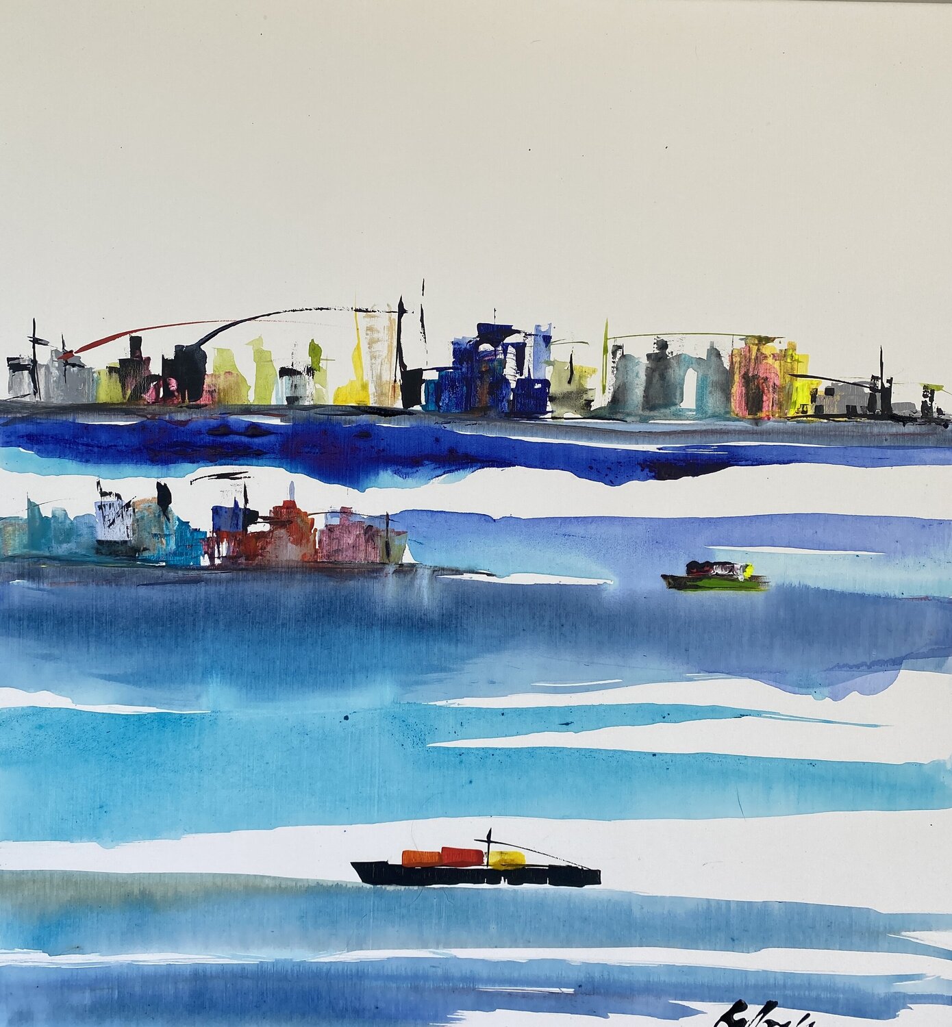Homemade postcard Gisela Gaffoglio Original painting for sale