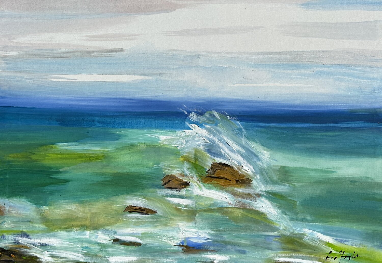 SIEMPRE RL MAR Gisela Gaffoglio Original painting for sale