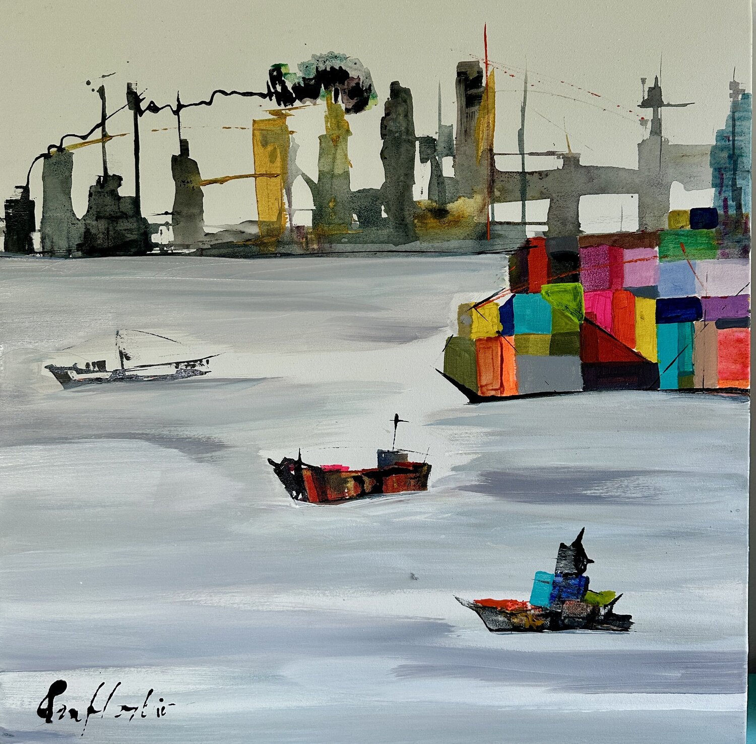YA LO VES Gisela Gaffoglio Original painting for sale