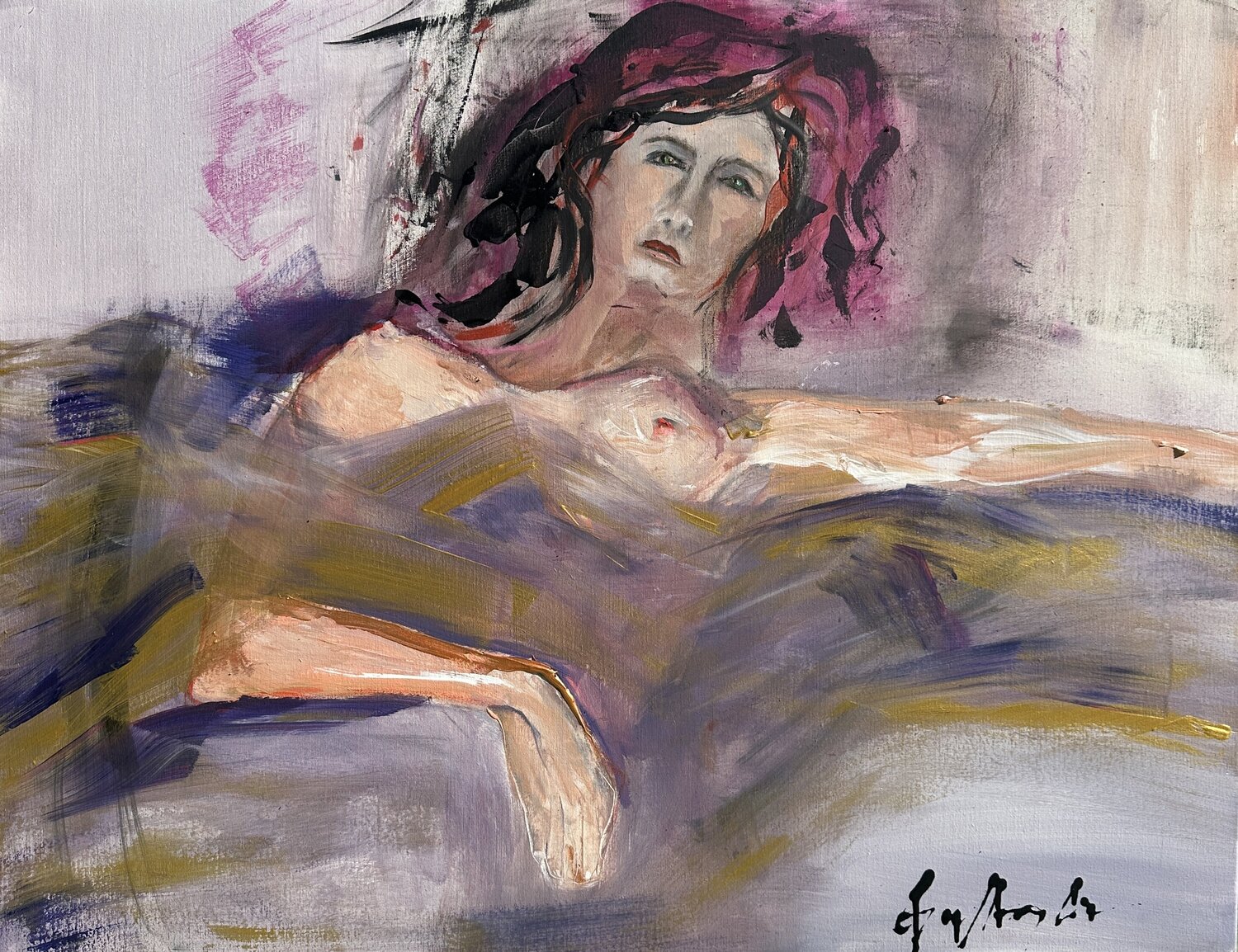 LE BATEAU COULE Gisela Gaffoglio Original painting for sale