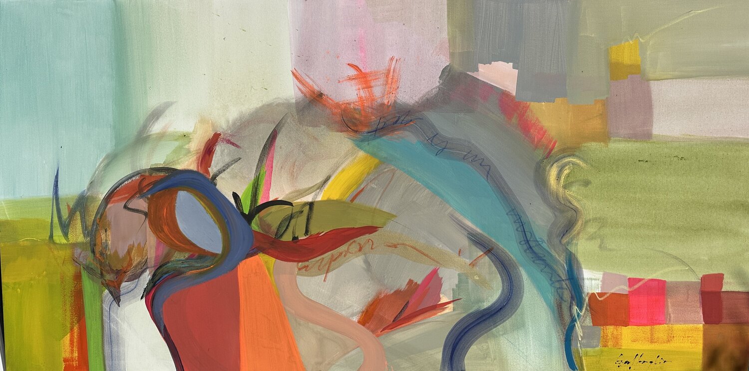 Walk with me Gisela Gaffoglio Original painting for sale