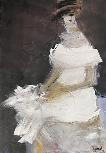 Blanche presence by Marie Rouach, Painting for Sale on Select