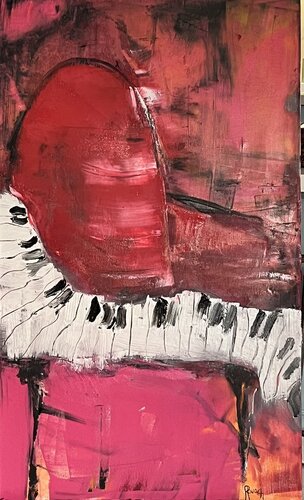 Piano abstract by Marie Rouach, Painting for Sale on Select