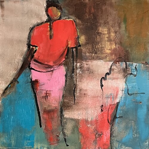 African 3 by Marie Rouach, Painting for Sale on Select