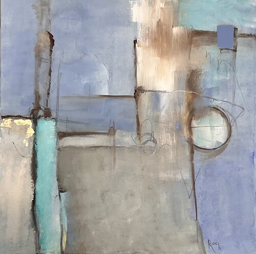 Abstrait bleu by Marie Rouach, Painting for Sale on Select