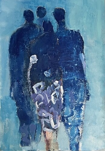 Blue shadows by Marie Rouach, Painting for Sale on Select