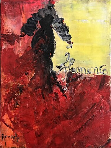 Flamenco dancer by Marie Rouach, Painting for Sale on Select