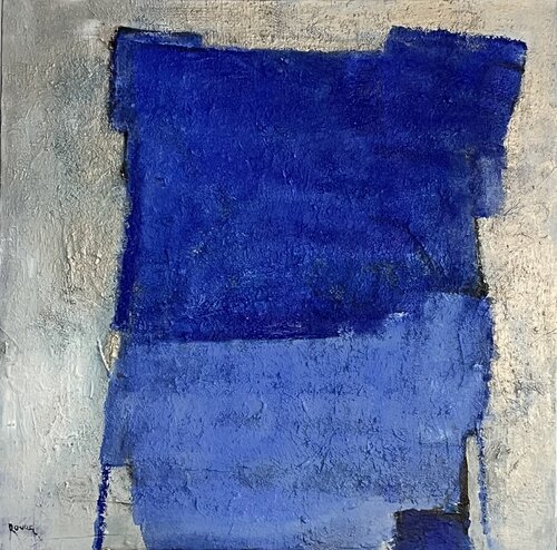 Blue abstract by Marie Rouach, Painting for Sale on Select