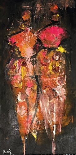 Sisters of light by Marie Rouach, Painting for Sale on Select