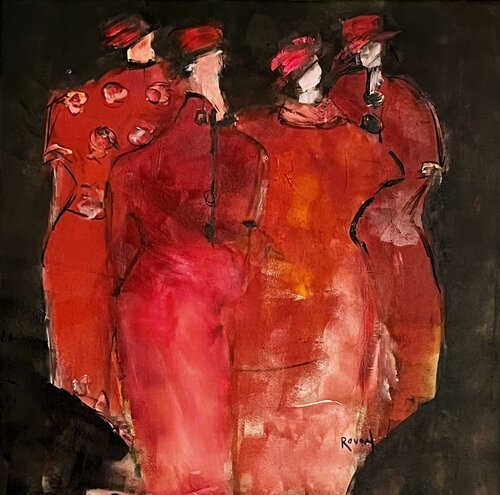 Red shadows von Marie Rouach, Malerei kaufen auf Select