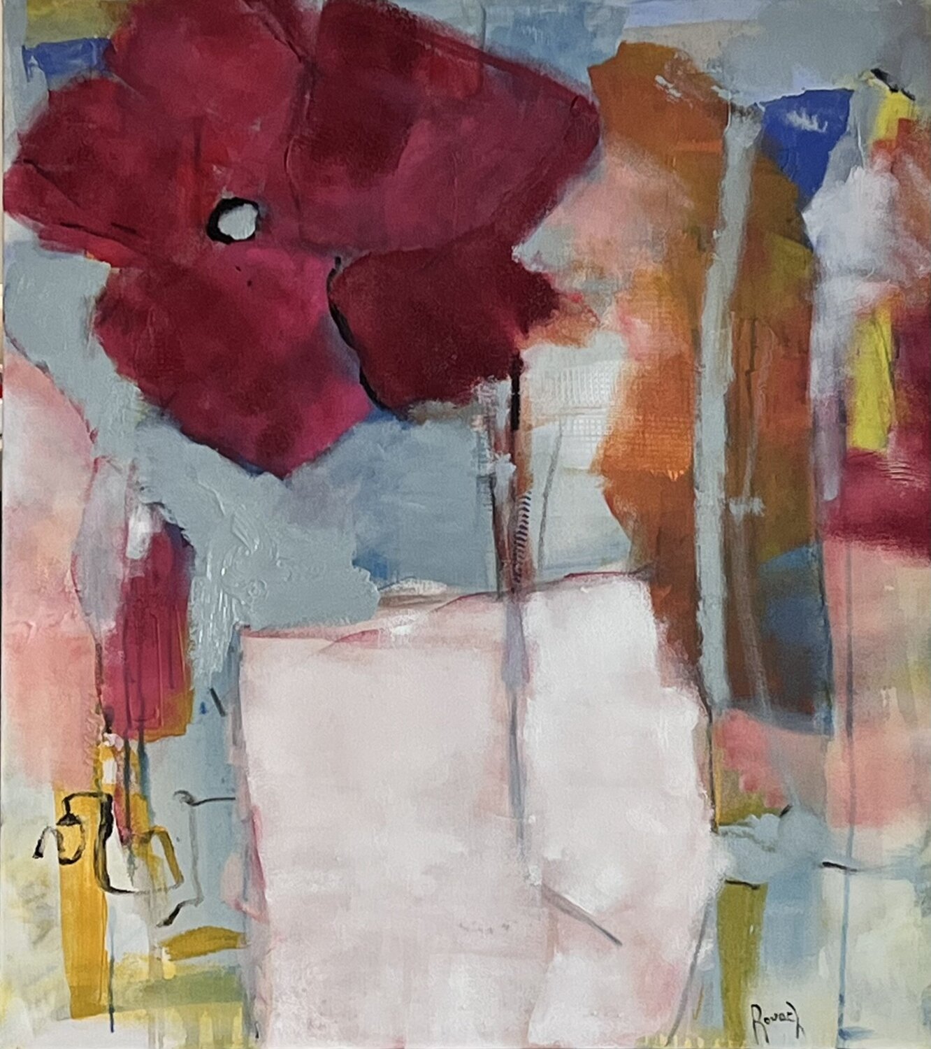 La fleur Marie Rouach Original painting for sale