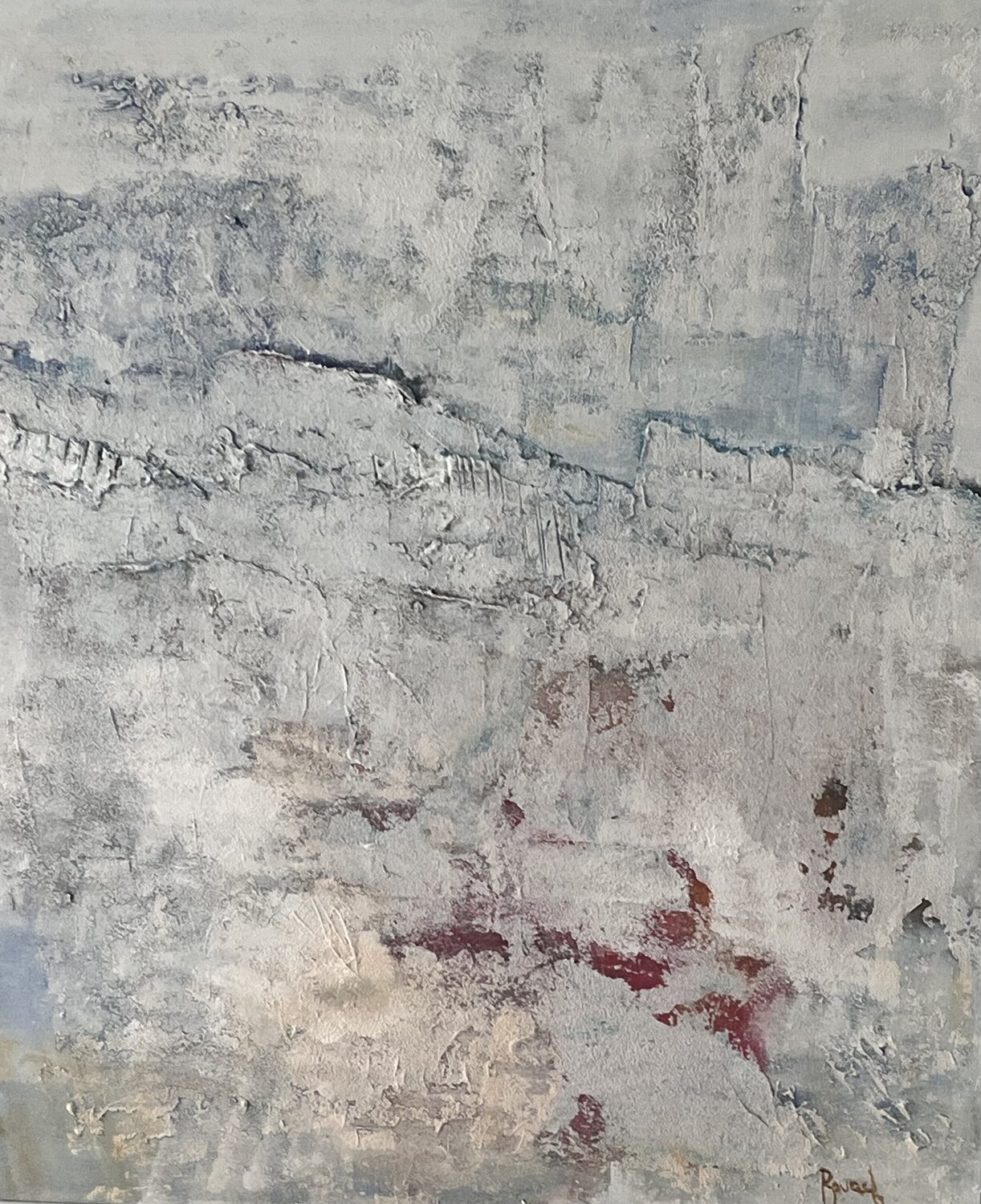 Grand abstrait structuré Marie Rouach Original painting for sale