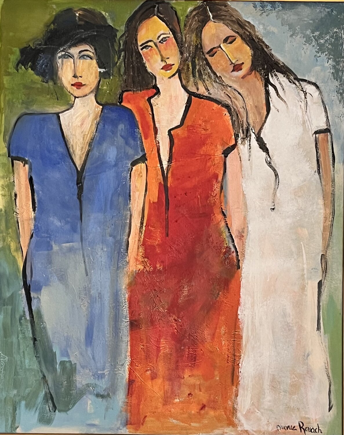 Mes demoiselles Marie Rouach Original painting for sale