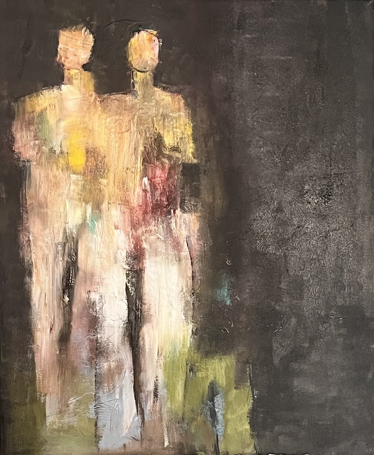 Personages abstraits Marie Rouach Original painting for sale