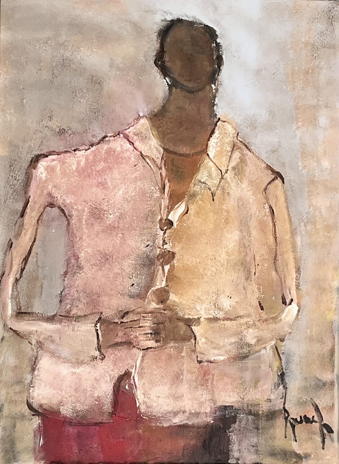Silent women of Africa Marie Rouach Original painting for sale