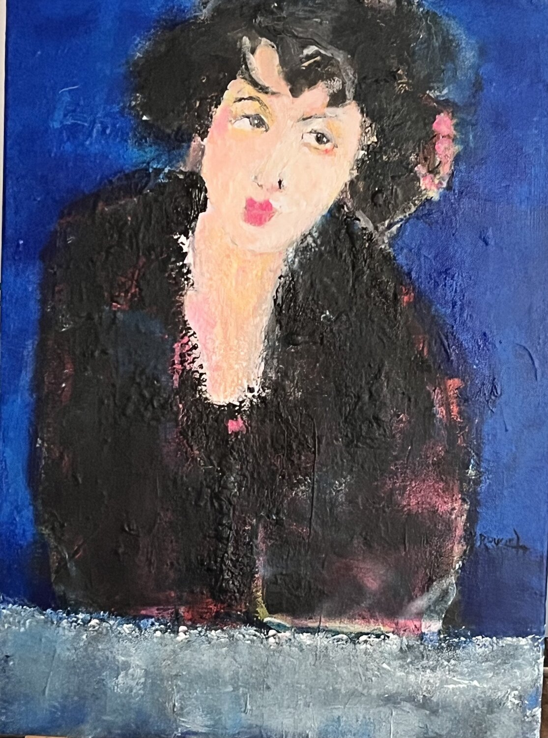 Midnight reverie Marie Rouach Original painting for sale