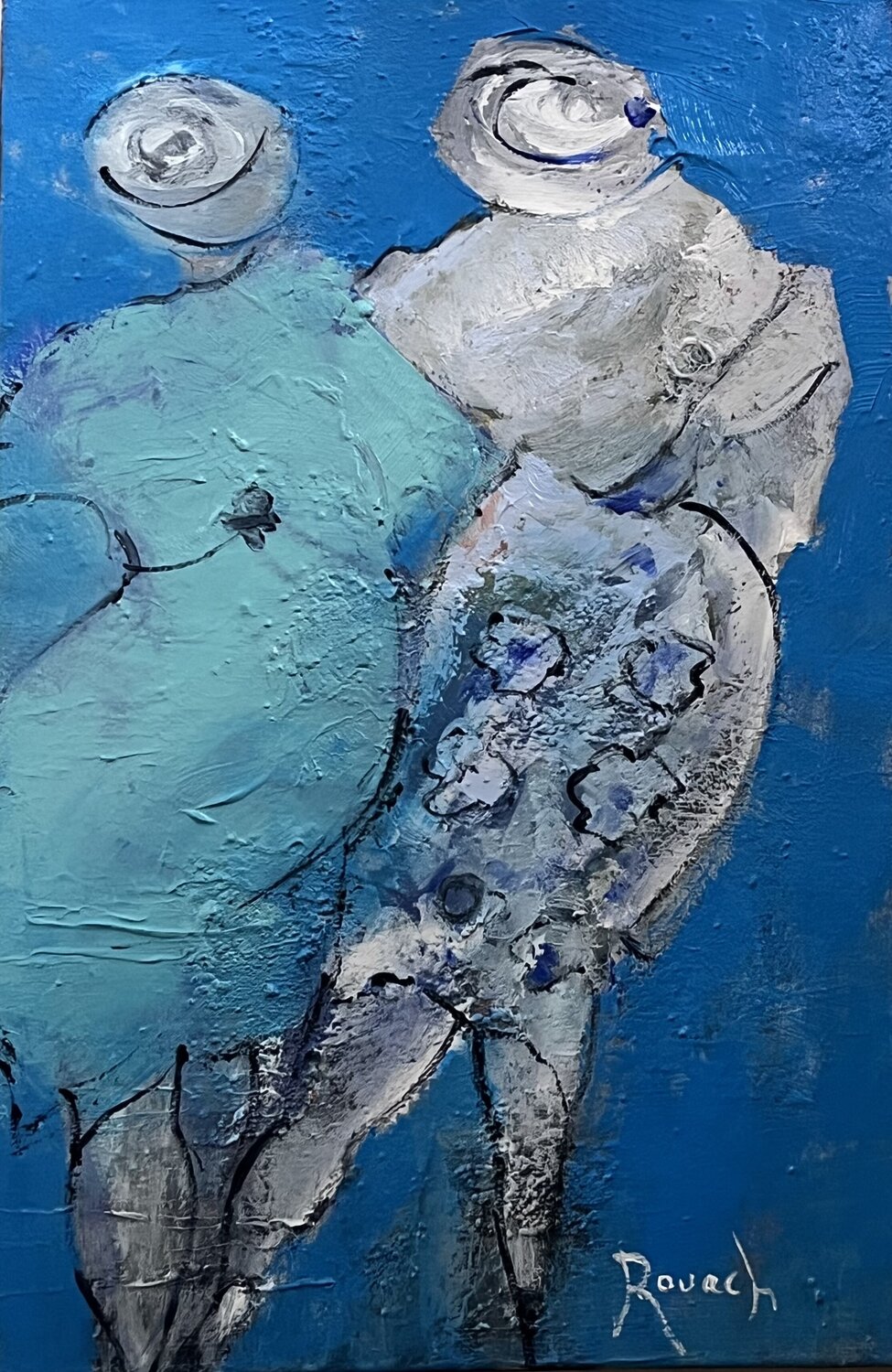 Le retour des grosses Marie Rouach Original painting for sale