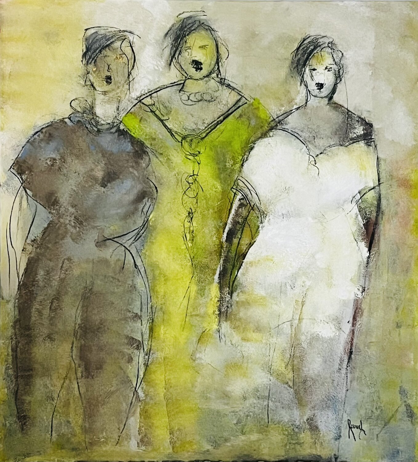 The art of being free Marie Rouach Original painting for sale