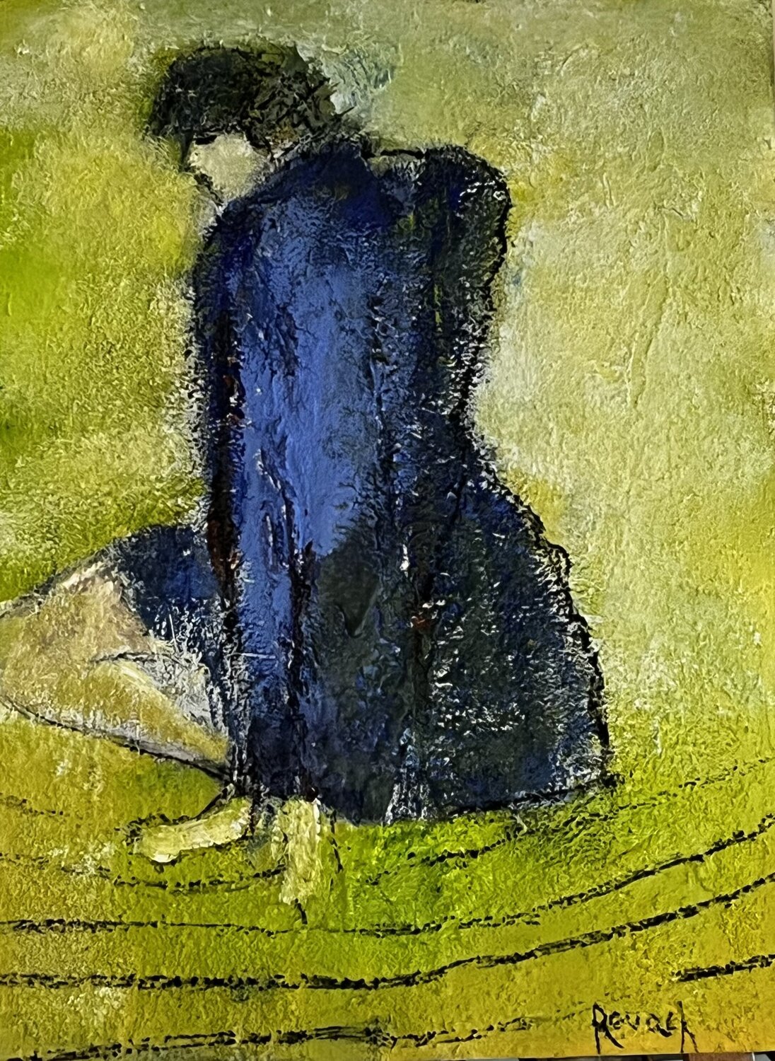 The woman we cannot see Marie Rouach Original painting for sale
