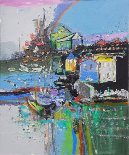 Le soleil après la pluie by Philippe Abril, Painting for Sale on Select