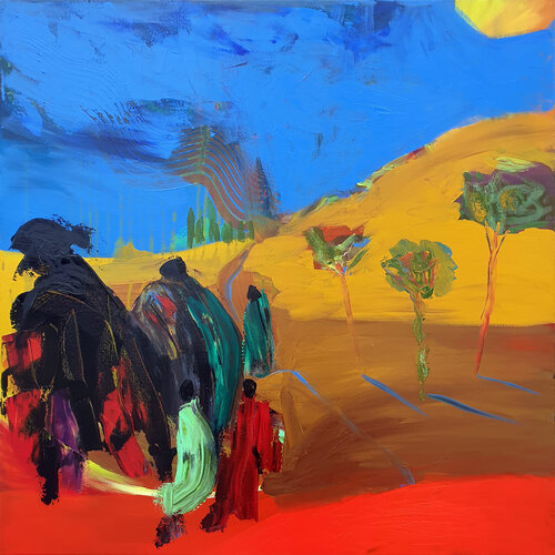 Voyageurs by Philippe Abril, Painting for Sale on Select