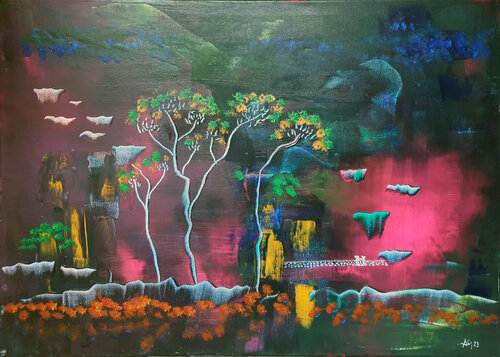 Métamorphose du paysage by Philippe Abril, Painting for Sale on Select