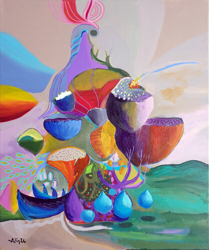 Vertes promesses by Philippe Abril, Painting for Sale on Select
