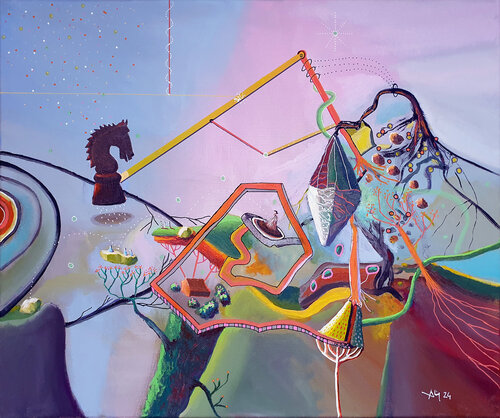 Cavalier by Philippe Abril, Painting for Sale on Select