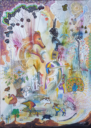 Chroniques médiévales by Philippe Abril, Painting for Sale on Select