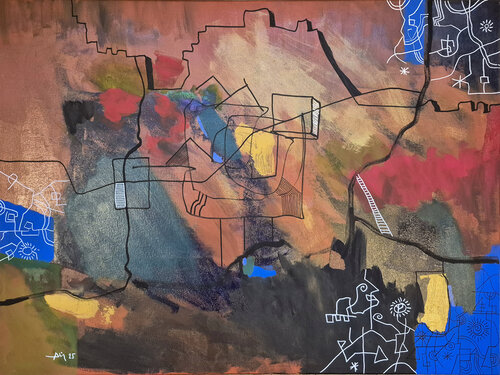 Citadelle des signes by Philippe Abril, Painting for Sale on Select