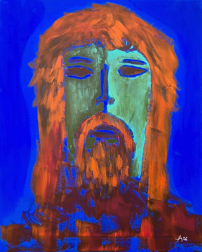 Vieux camarade by Philippe Abril, Painting for Sale on Select