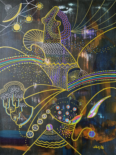 Vocabulaire abstrait by Philippe Abril, Painting for Sale on Select